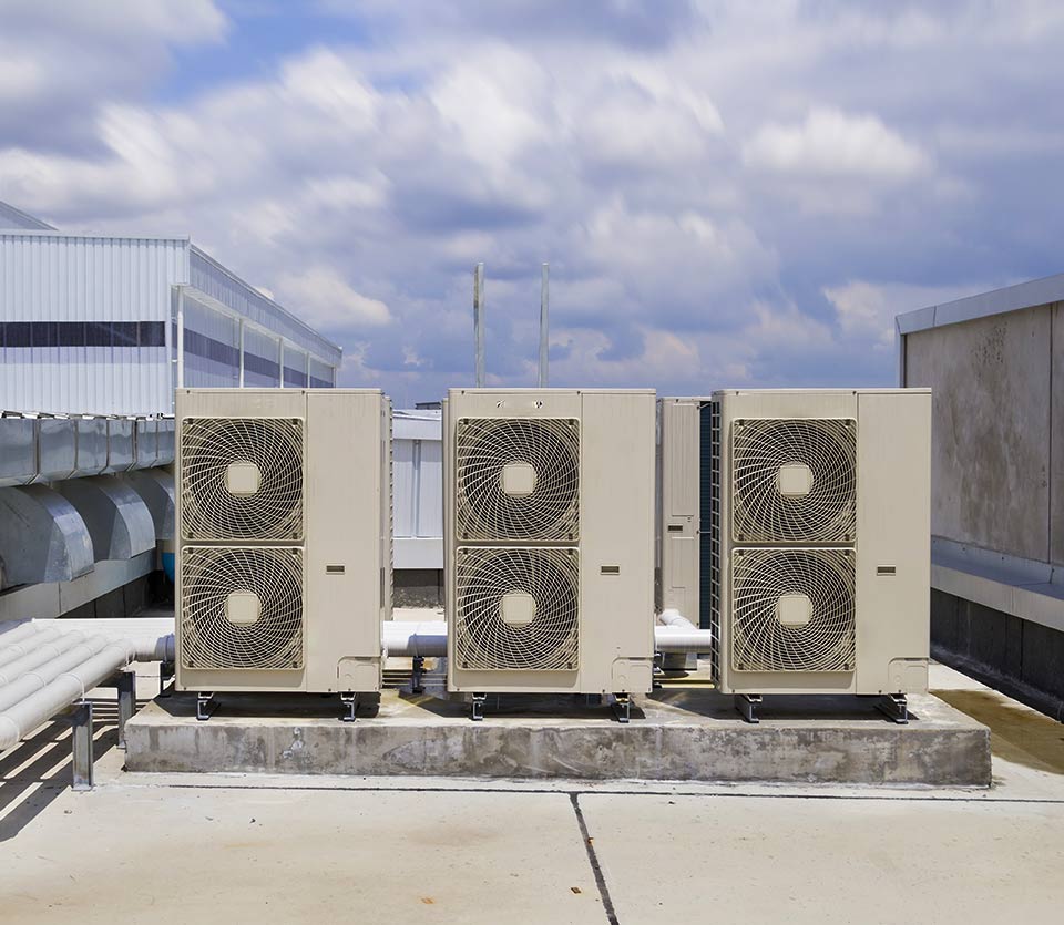 groupes de climatisation extérieur en rooftop