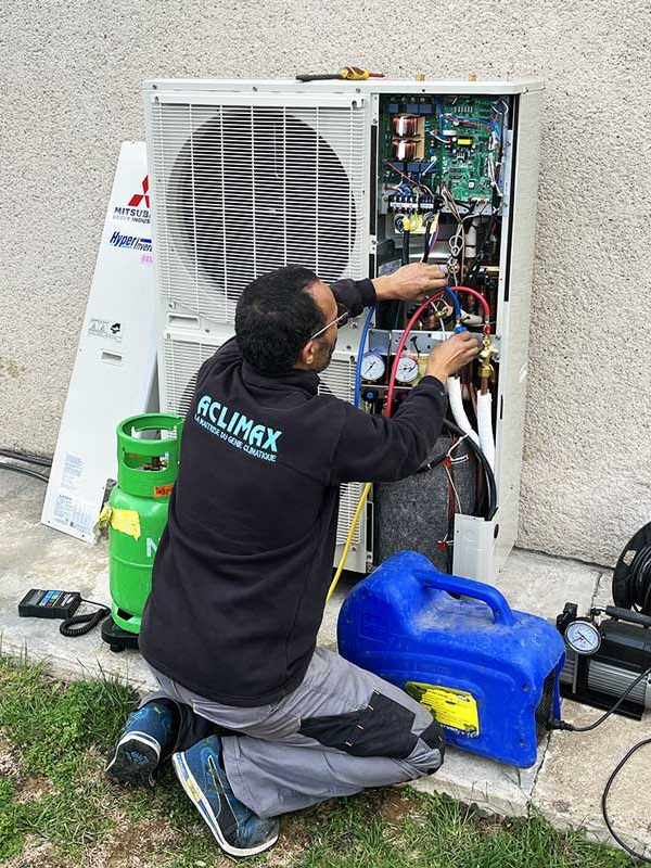 installation groupe extérieur de climatisation