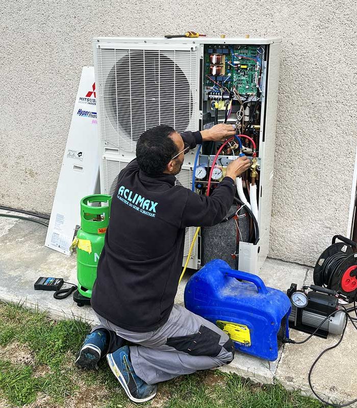 installation groupe extérieur de climatisation